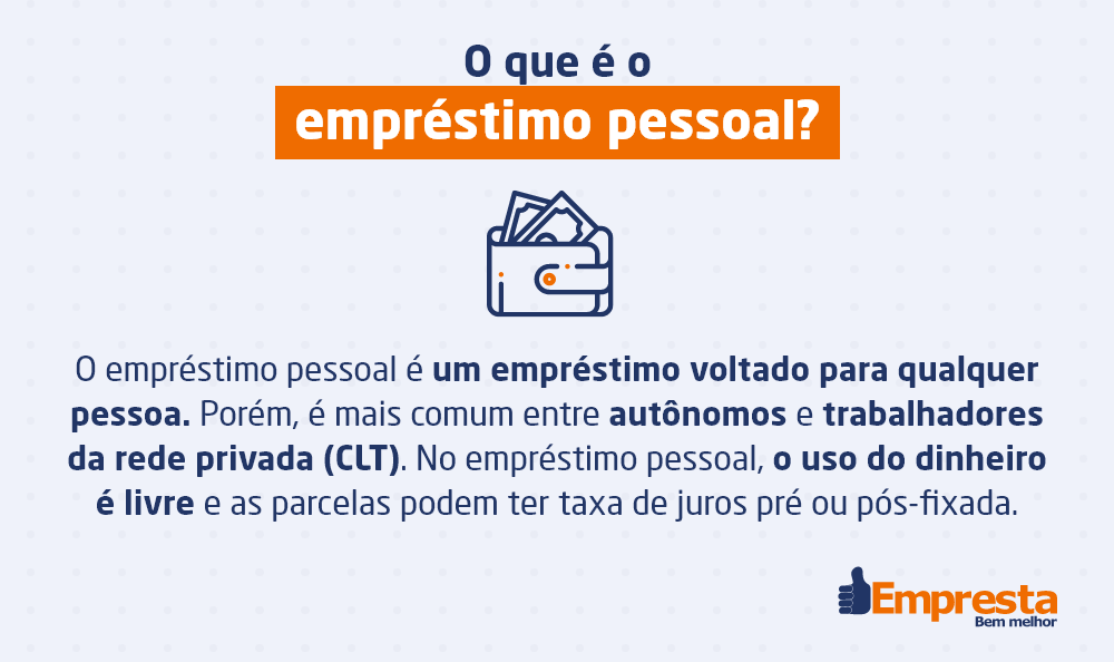 alt="O que é o empréstimo pessoal é um empréstimo voltado para qualquer pessoal"