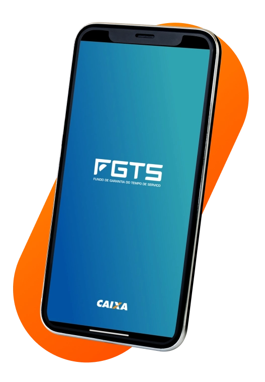 celular com app do fgts aberto
